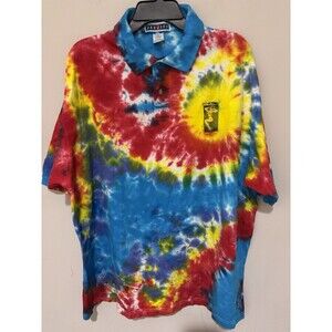 JERZEES VINTAGE Men's Tie-Dye Polo XL